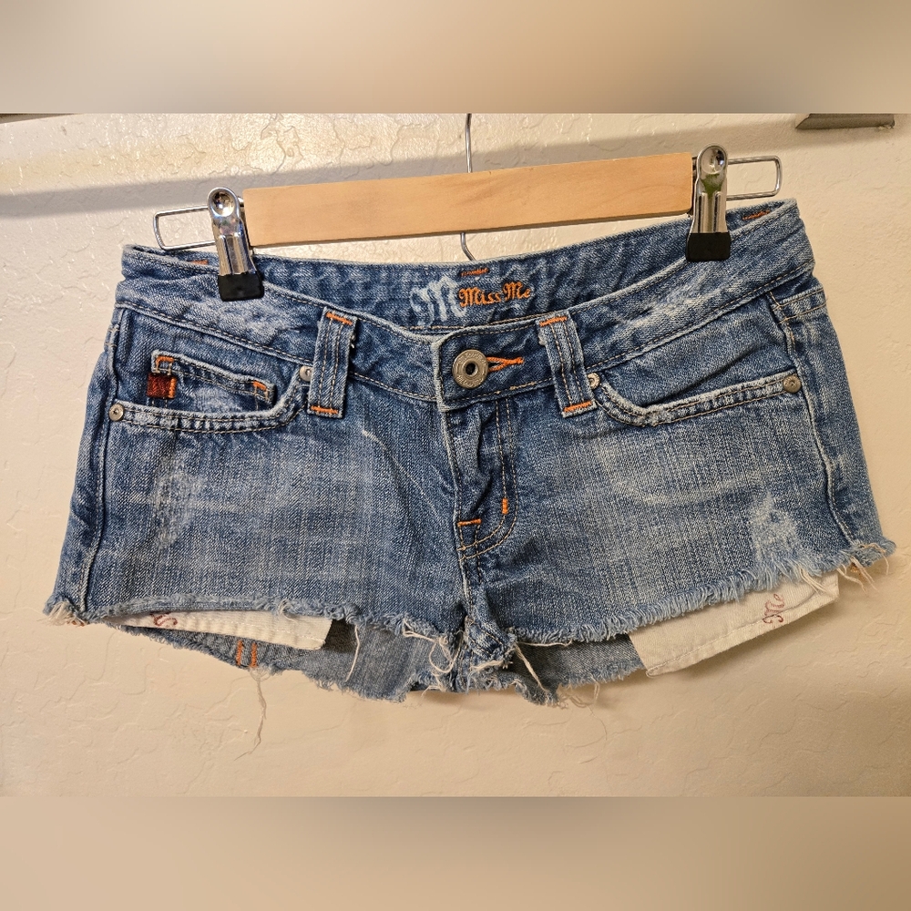 Miss Me Blue Jean Shorts Distressed Cut-Offs